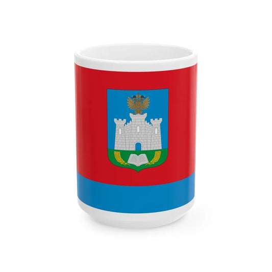 Flag of Oryol Oblast Russia - White Coffee Mug-15oz-Go Mug Yourself