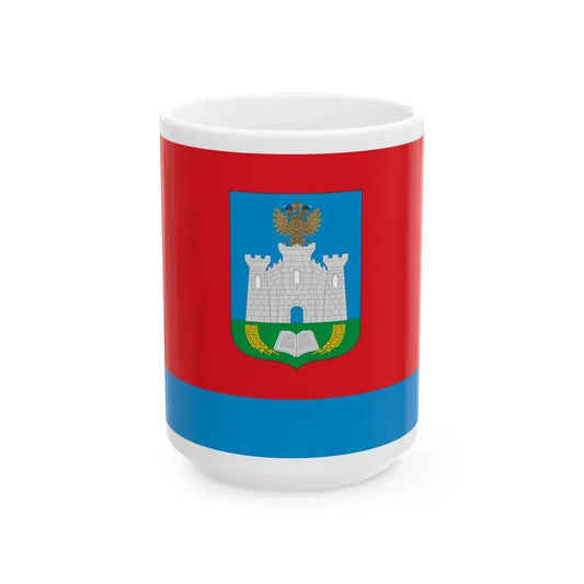 Flag of Oryol Oblast Russia - White Coffee Mug 15oz - Go Mug Yourself
