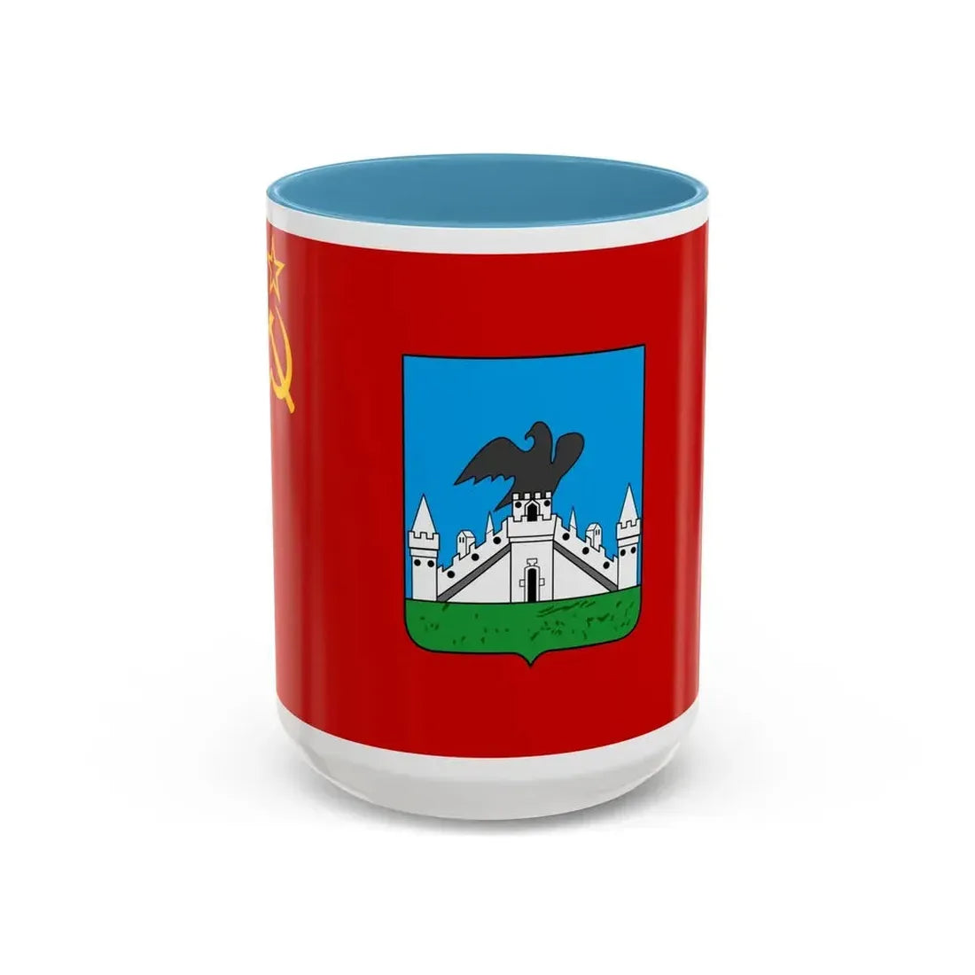 Flag of Oryol Russia - Accent Coffee Mug 15oz Light Blue - Go Mug Yourself