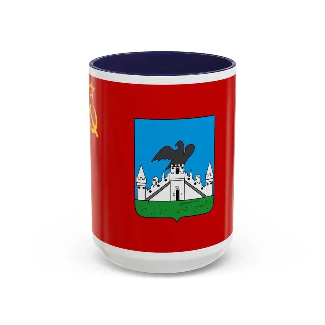Flag of Oryol Russia - Accent Coffee Mug 15oz Navy - Go Mug Yourself