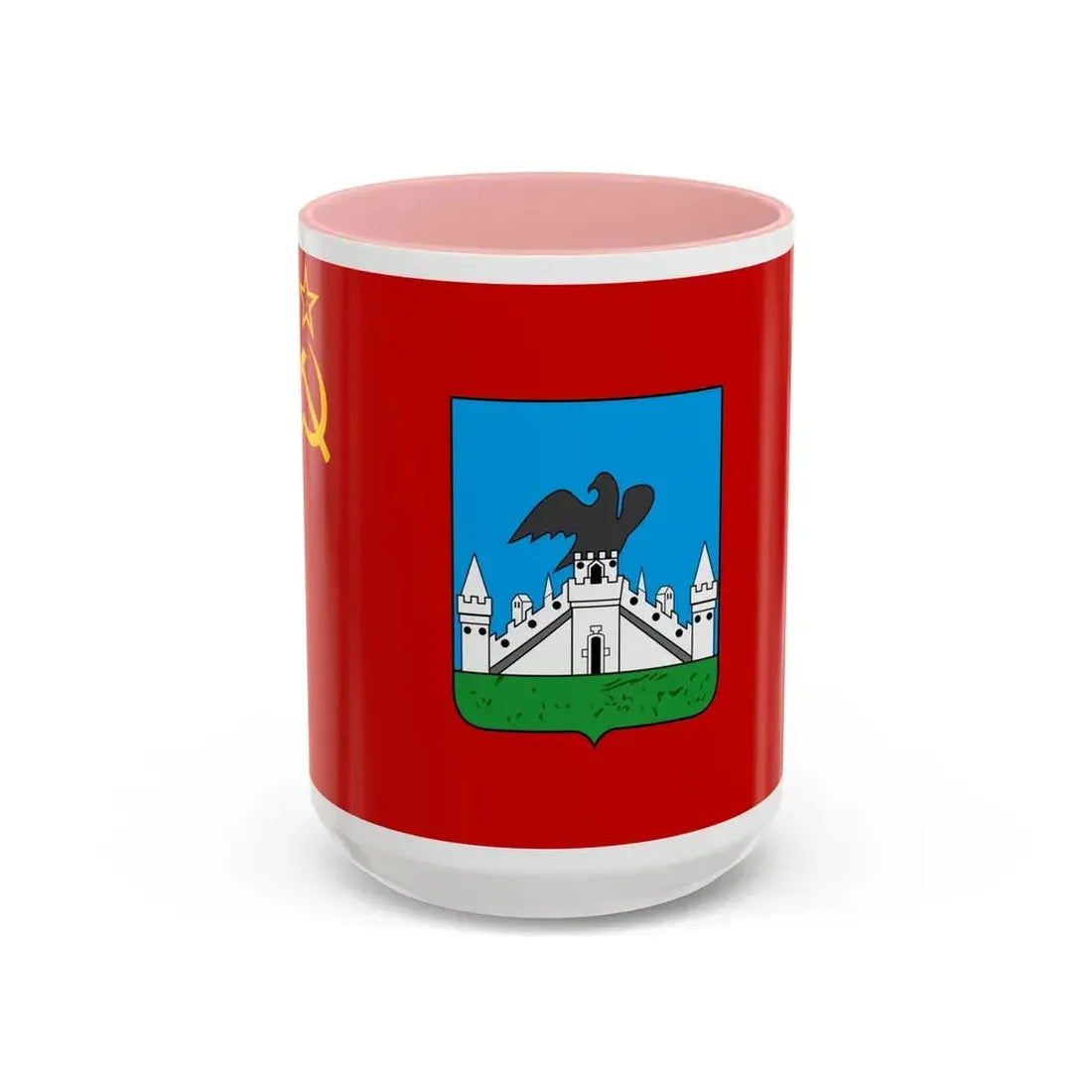 Flag of Oryol Russia - Accent Coffee Mug 15oz Pink - Go Mug Yourself