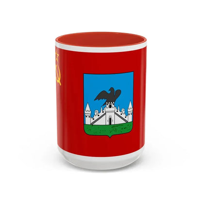 Flag of Oryol Russia - Accent Coffee Mug 15oz Red - Go Mug Yourself