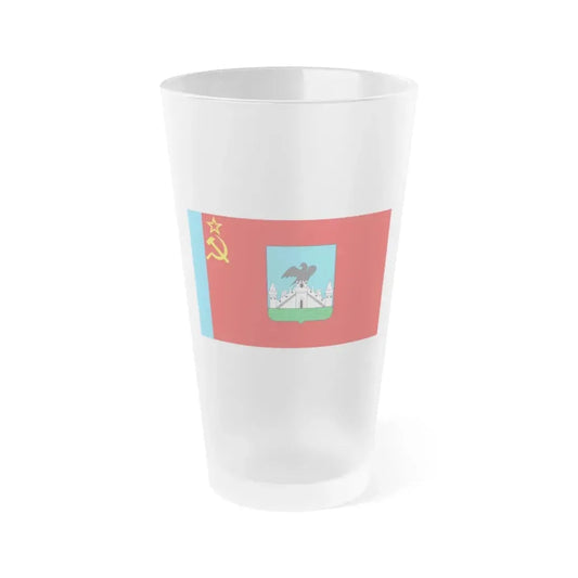 Flag of Oryol Russia - Frosted Pint Glass 16oz 16oz Frosted - Go Mug Yourself