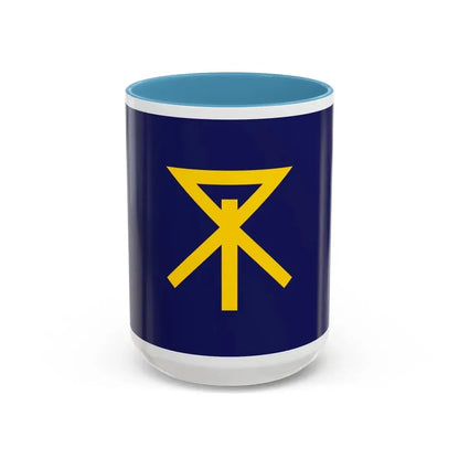 Flag of Osaka Osaka Japan - Accent Coffee Mug 15oz Light Blue - Go Mug Yourself