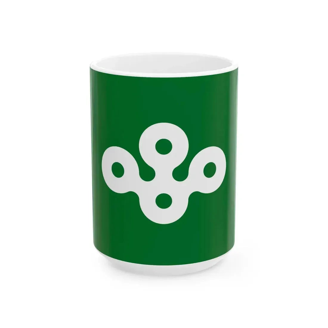 Flag of Osaka Prefecture 1968-1984 (Japan) White Coffee Mug 15oz - Go Mug Yourself