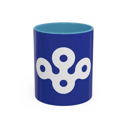 Flag of Osaka Prefecture Japan - Accent Coffee Mug 11oz Light Blue - Go Mug Yourself