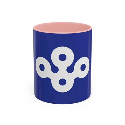 Flag of Osaka Prefecture Japan - Accent Coffee Mug 11oz Pink - Go Mug Yourself