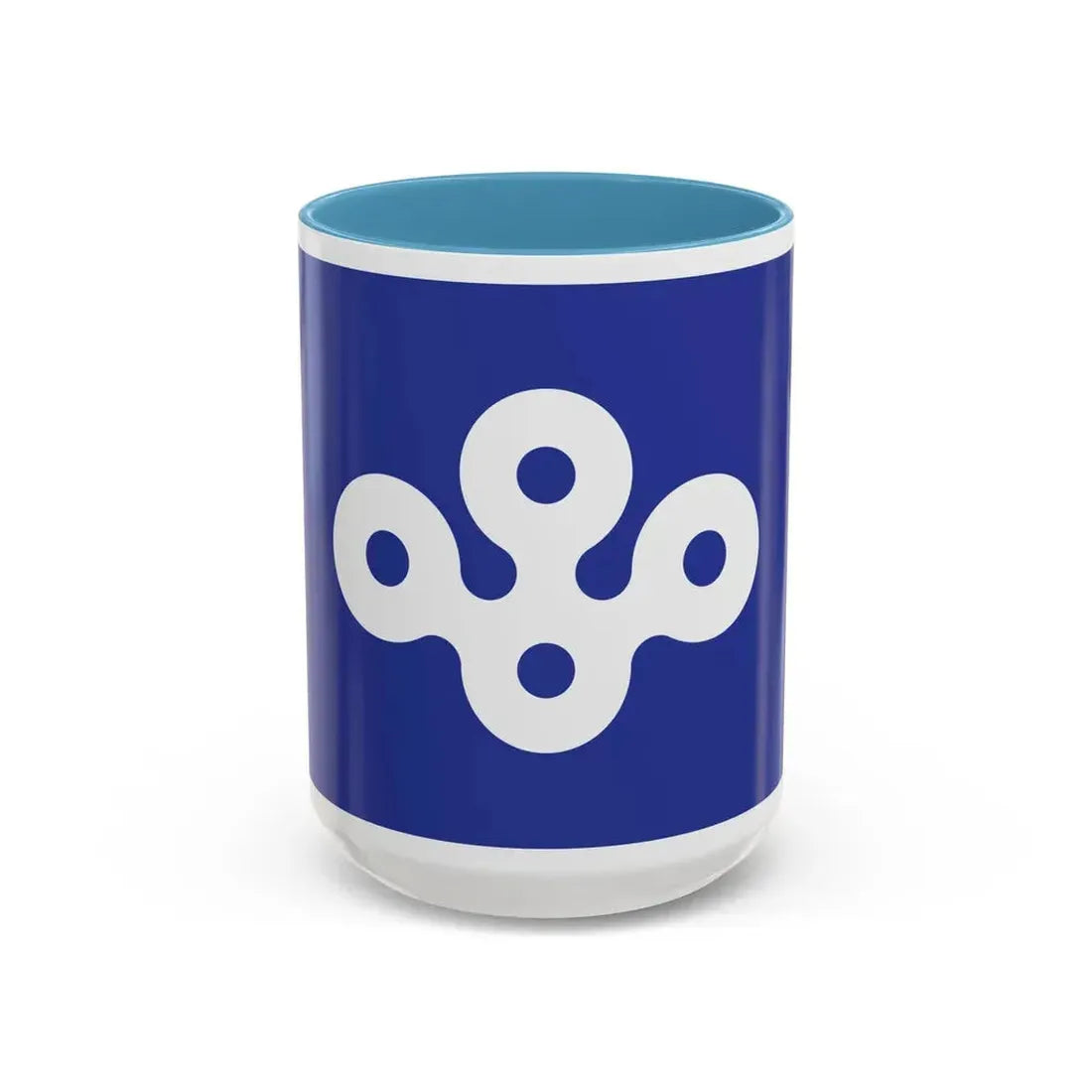 Flag of Osaka Prefecture Japan - Accent Coffee Mug 15oz Light Blue - Go Mug Yourself
