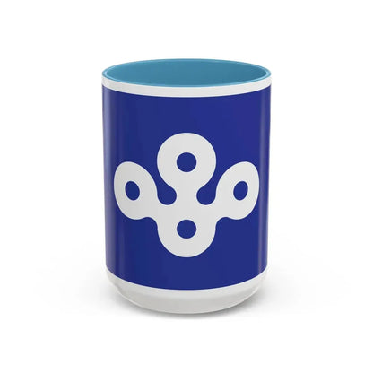 Flag of Osaka Prefecture Japan - Accent Coffee Mug 15oz Light Blue - Go Mug Yourself