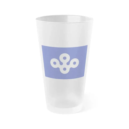 Flag of Osaka Prefecture Japan - Frosted Pint Glass 16oz 16oz Frosted - Go Mug Yourself