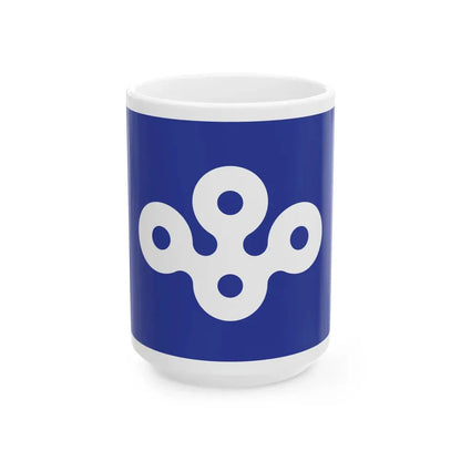 Flag of Osaka Prefecture Japan - White Coffee Mug 15oz - Go Mug Yourself