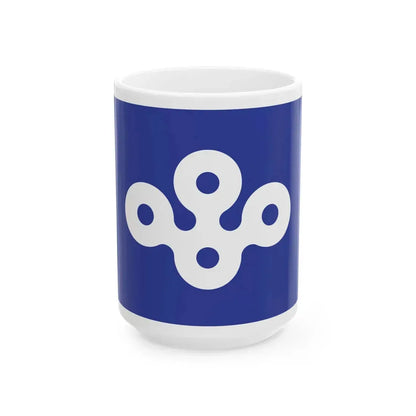 Flag of Osaka Prefecture (Japan) White Coffee Mug 15oz - Go Mug Yourself