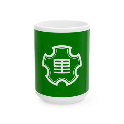 Flag of Osato Saitama 1955-2005 (Japan) White Coffee Mug 15oz - Go Mug Yourself