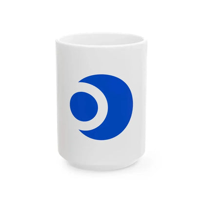 Flag of Oseto Nagasaki 1965-2005 (Japan) White Coffee Mug 15oz - Go Mug Yourself