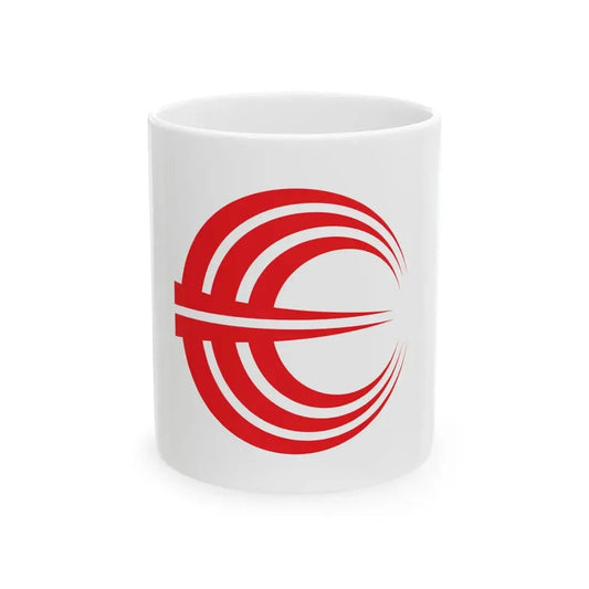 Flag of Oshamanbe Hokkaido (Japan) White Coffee Mug 11oz - Go Mug Yourself