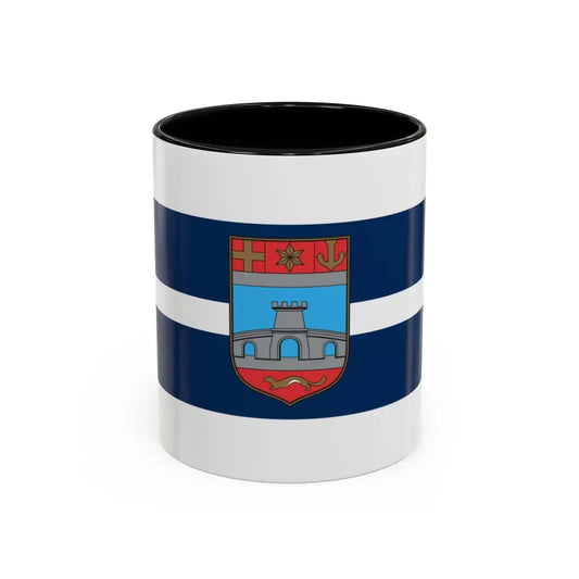 Flag of Osijek Baranja County Croatia - Accent Coffee Mug 11oz Black - Go Mug Yourself