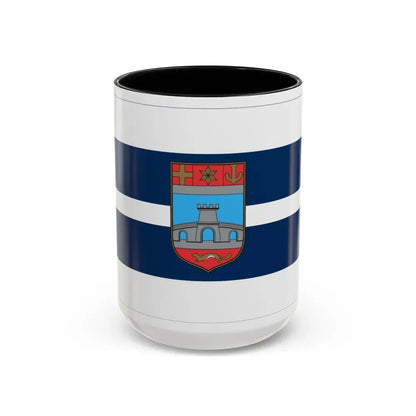 Flag of Osijek Baranja County Croatia - Accent Coffee Mug 15oz Black - Go Mug Yourself