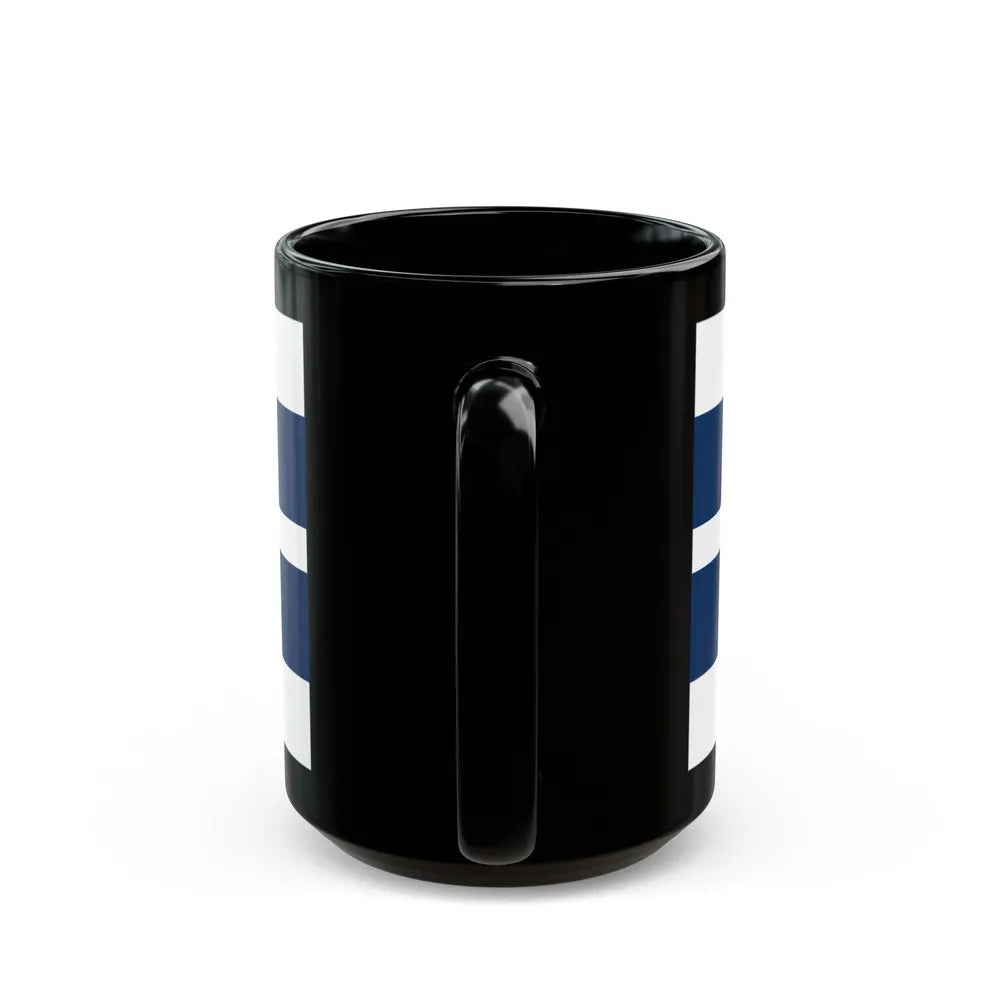 Flag of Osijek Baranja County Croatia - Black Coffee Mug-Go Mug Yourself