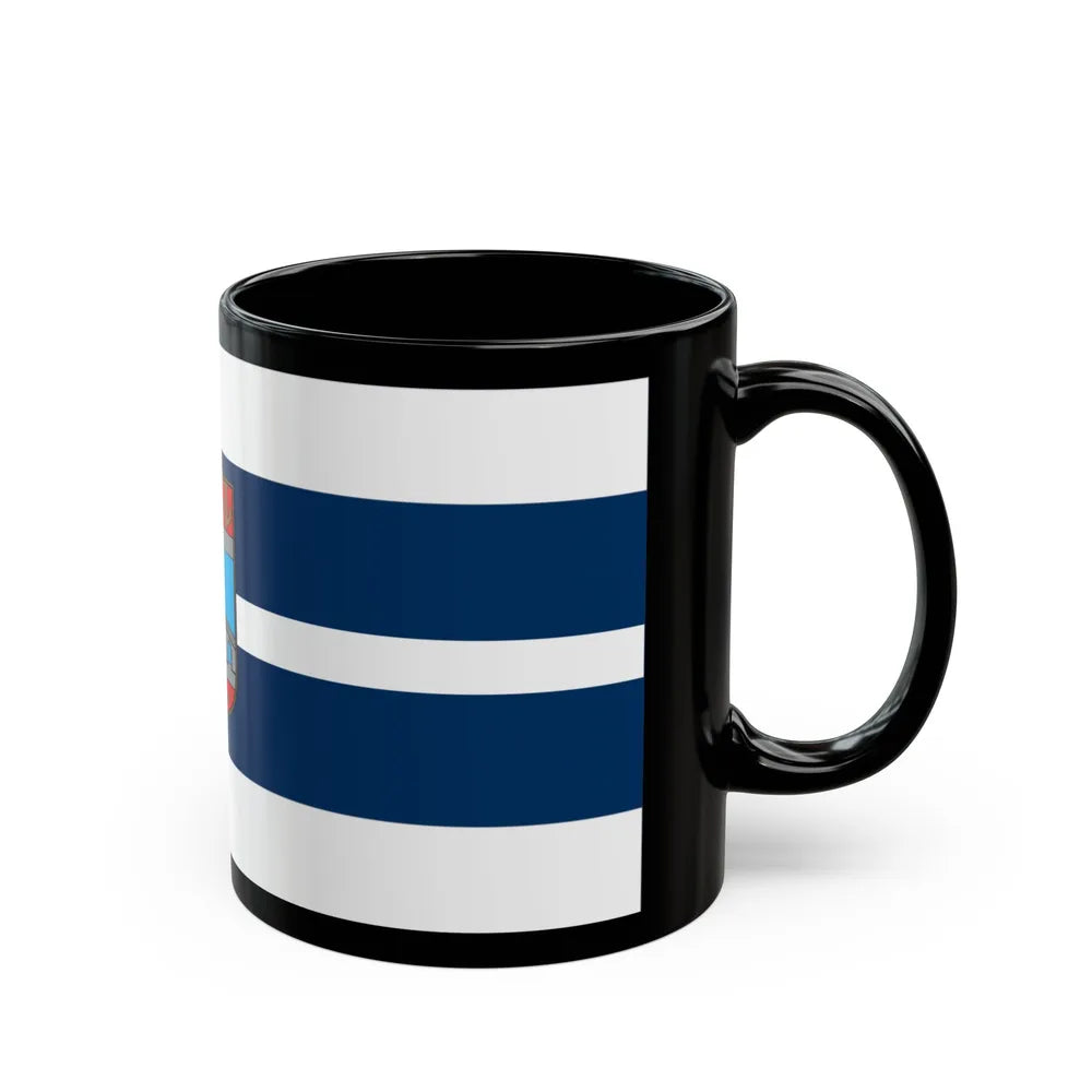 Flag of Osijek Baranja County Croatia - Black Coffee Mug-Go Mug Yourself