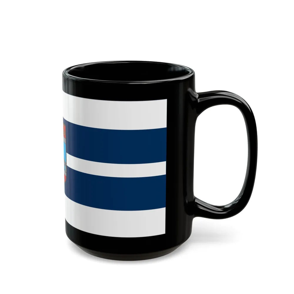 Flag of Osijek Baranja County Croatia - Black Coffee Mug-Go Mug Yourself