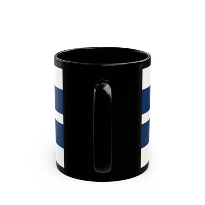 Flag of Osijek Baranja County Croatia - Black Coffee Mug-Go Mug Yourself