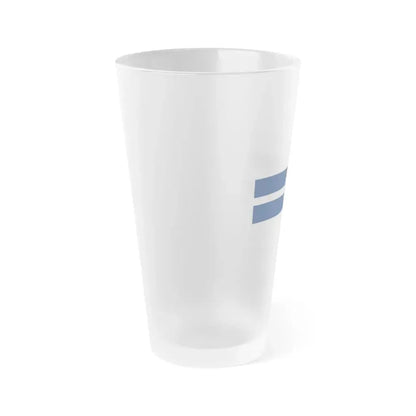 Flag of Osijek Baranja County Croatia - Frosted Pint Glass 16oz - Go Mug Yourself