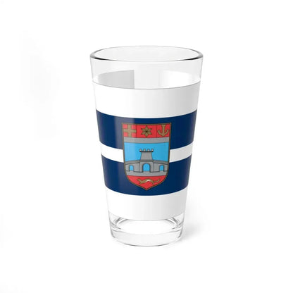 Flag of Osijek Baranja County Croatia - Pint Glass 16oz 16oz - Go Mug Yourself