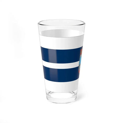 Flag of Osijek Baranja County Croatia - Pint Glass 16oz - Go Mug Yourself