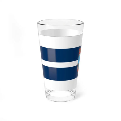 Flag of Osijek Baranja County Croatia - Pint Glass 16oz - Go Mug Yourself