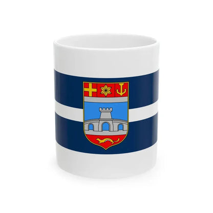 Flag of Osijek-Baranja County (Croatia) White Coffee Mug 11oz - Go Mug Yourself