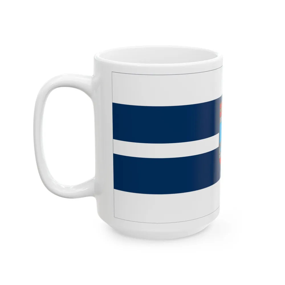 Flag of Osijek Baranja County Croatia - White Coffee Mug-Go Mug Yourself