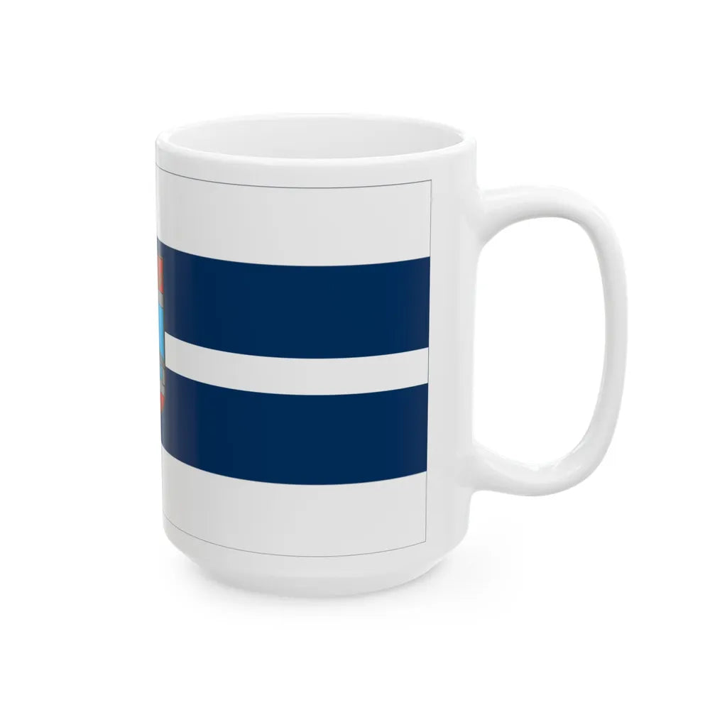 Flag of Osijek Baranja County Croatia - White Coffee Mug-Go Mug Yourself