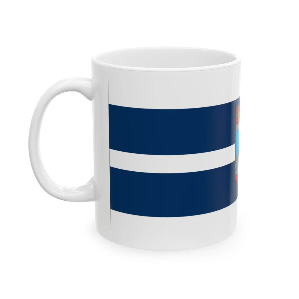 Flag of Osijek Baranja County Croatia - White Coffee Mug-Go Mug Yourself