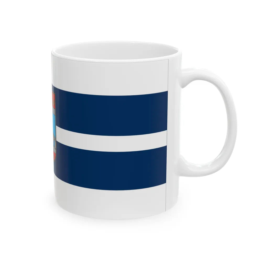 Flag of Osijek Baranja County Croatia - White Coffee Mug-Go Mug Yourself