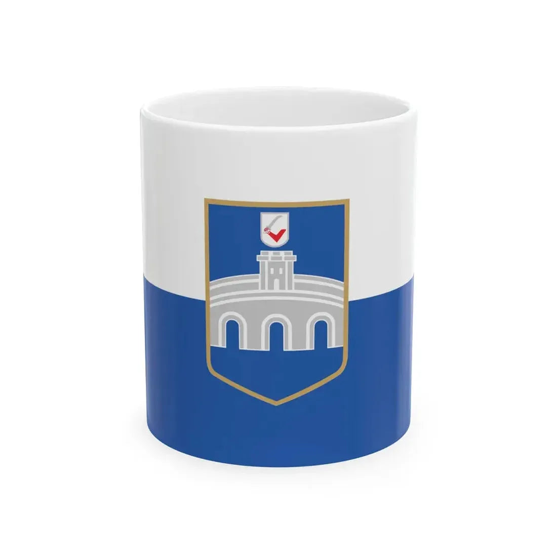 Flag of Osijek (Croatia) White Coffee Mug 11oz - Go Mug Yourself