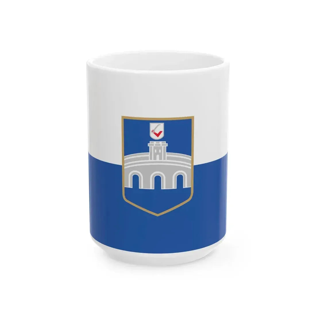 Flag of Osijek (Croatia) White Coffee Mug 15oz - Go Mug Yourself