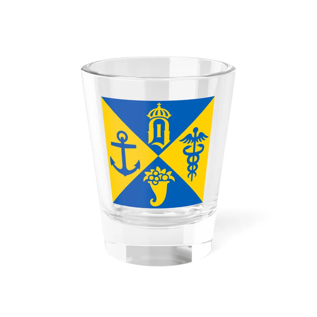 Flag of Oskarshamn (Sweden) Shot Glass 1.5oz 1.5oz - Go Mug Yourself
