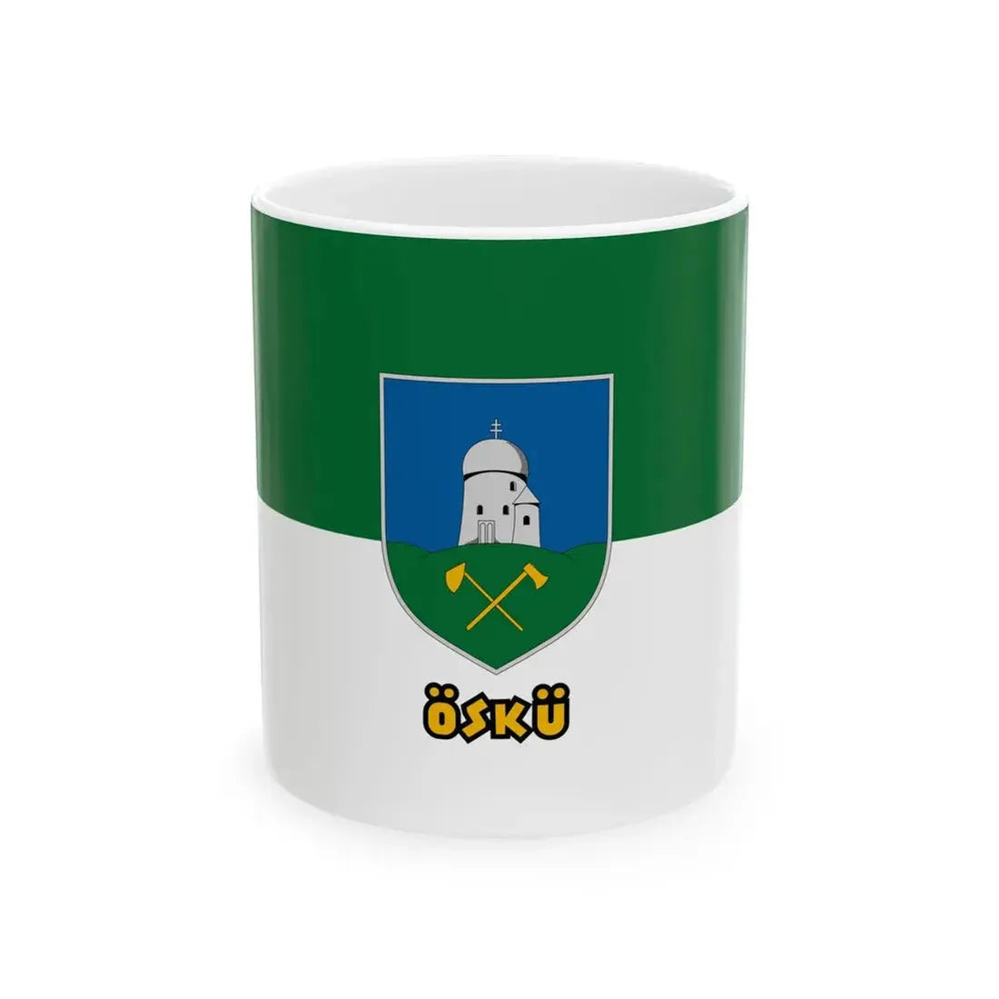 Flag of Osku (Hungary) White Coffee Mug 11oz - Go Mug Yourself
