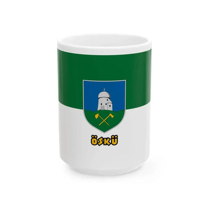 Flag of Osku (Hungary) White Coffee Mug 15oz - Go Mug Yourself