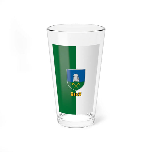 Flag of Osku vertical (Hungary) Pint Glass 16oz 16oz - Go Mug Yourself