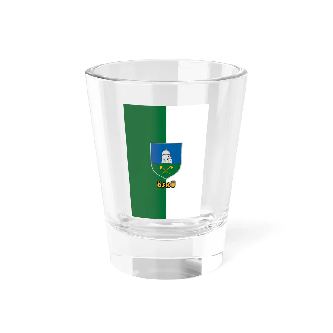 Flag of Osku vertical (Hungary) Shot Glass 1.5oz 1.5oz - Go Mug Yourself