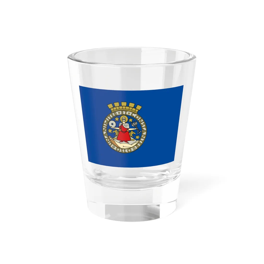 Flag of Oslo (Norway) Shot Glass 1.5oz 1.5oz - Go Mug Yourself