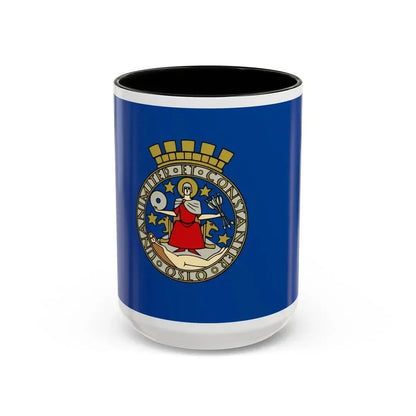 Flag of Oslo Oslo Norway - Accent Coffee Mug 15oz Black - Go Mug Yourself