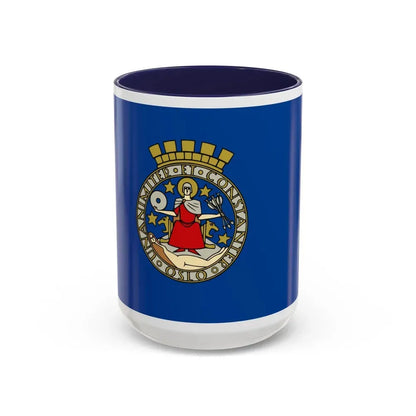 Flag of Oslo Oslo Norway - Accent Coffee Mug 15oz Navy - Go Mug Yourself