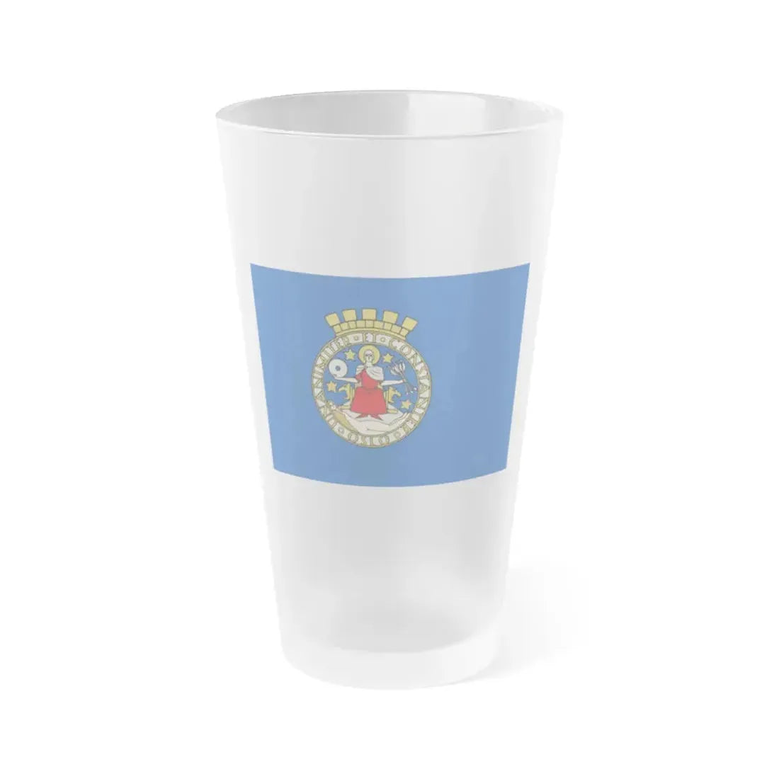 Flag of Oslo Oslo Norway - Frosted Pint Glass 16oz 16oz Frosted - Go Mug Yourself