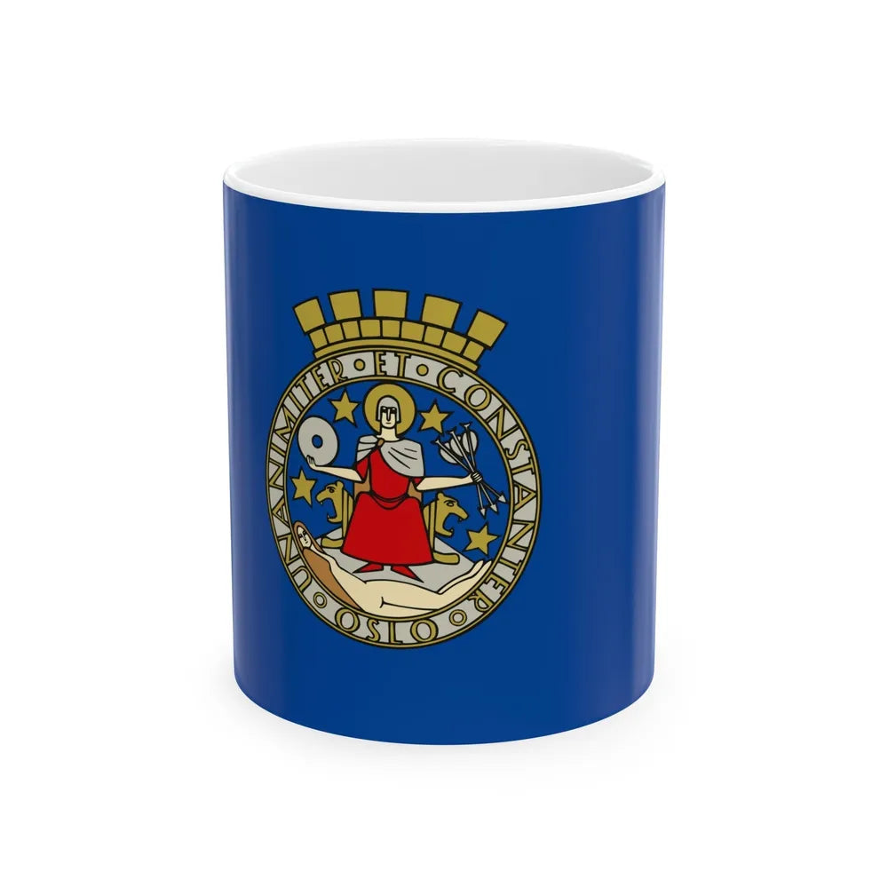 Flag of Oslo Oslo Norway - White Coffee Mug-11oz-Go Mug Yourself