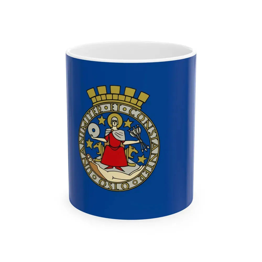Flag of Oslo Oslo Norway - White Coffee Mug 11oz - Go Mug Yourself