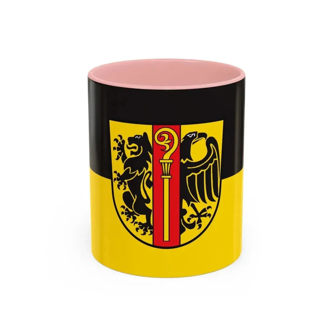 Flag of Ostalbkreis Germany - Accent Coffee Mug 11oz Pink - Go Mug Yourself