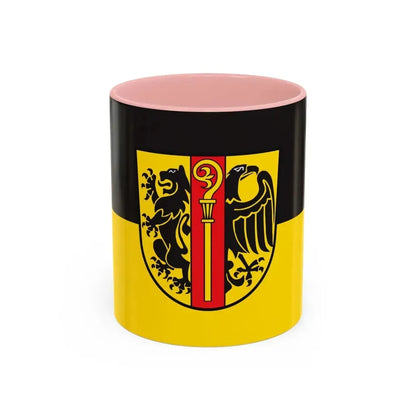 Flag of Ostalbkreis Germany - Accent Coffee Mug 11oz Pink - Go Mug Yourself