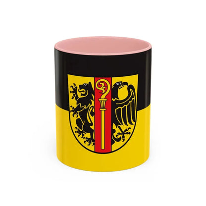 Flag of Ostalbkreis Germany - Accent Coffee Mug 11oz Pink - Go Mug Yourself
